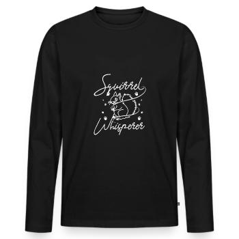 Squirrel whisperer - Männer Premium Bio Langarmshirt - Schwarz - Vorne - Nico (187cm)