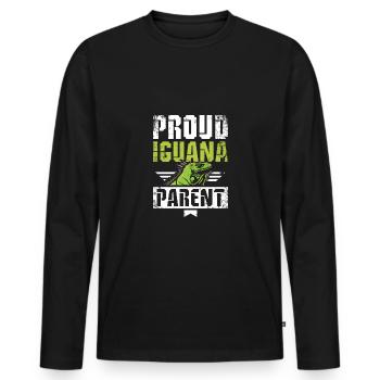 Proud Iguanas parent - Männer Premium Bio Langarmshirt - Schwarz - Vorne - Nico (187cm)
