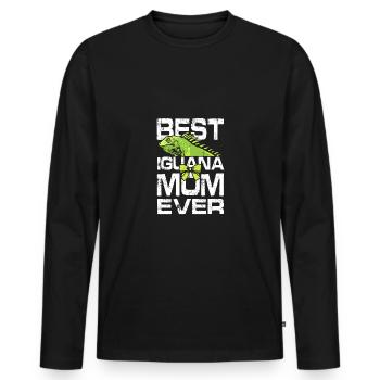 Best Iguana mom ever - Männer Premium Bio Langarmshirt - Schwarz - Vorne - Nico (187cm)