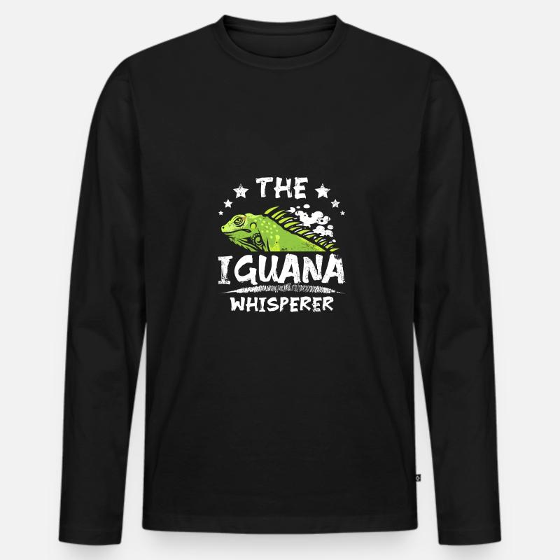 The Iguana whisperer - Männer Premium Bio Langarmshirt - Schwarz