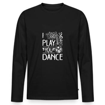 I play you dance dobro resonator guitar - Men's Premium Organic Long Sleeve Shirt - black - Front - Nico (187cm)