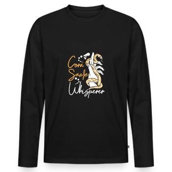 Corn snake whisperer - Men's Premium Organic Long Sleeve Shirt - black - Front - Nico (187cm)