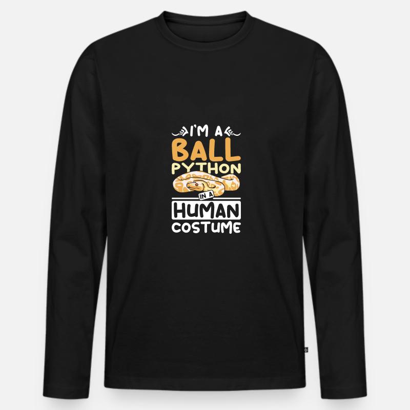 I'm a Ball python in a human costume Männer Premium Bio Langarmshirt
