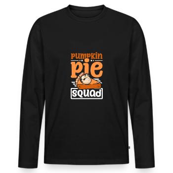 Pumpkin pie squad - Männer Premium Bio Langarmshirt - Schwarz - Vorne - Nico (187cm)