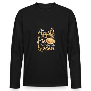 Apple pie eating queen - Männer Premium Bio Langarmshirt - Schwarz - Vorne - Nico (187cm)