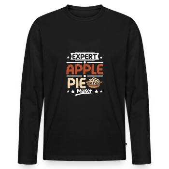 Expert Apple pie maker - Männer Premium Bio Langarmshirt - Schwarz - Vorne - Nico (187cm)