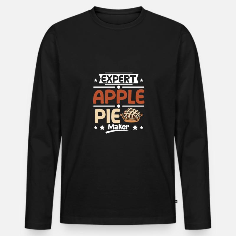 Expert Apple pie maker - Männer Premium Bio Langarmshirt - Schwarz