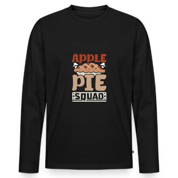 Apple pie squad - Männer Premium Bio Langarmshirt - Schwarz - Vorne - Nico (187cm)