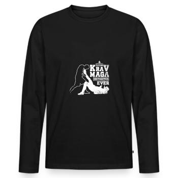 Best Krav maga instructor ever - Männer Premium Bio Langarmshirt - Schwarz - Vorne - Nico (187cm)