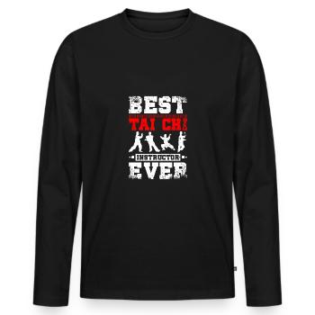 Best Tai chi instructor ever - Männer Premium Bio Langarmshirt - Schwarz - Vorne - Nico (187cm)