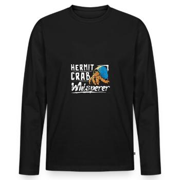 Chuchoteur de bernard-l’ermite - T-shirt manches longues Premium bio Homme - noir - Devant - Nico (187cm)