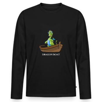 drachenbootrennen chinesisches drachenboot - Männer Premium Bio Langarmshirt - Schwarz - Vorne - Nico (187cm)