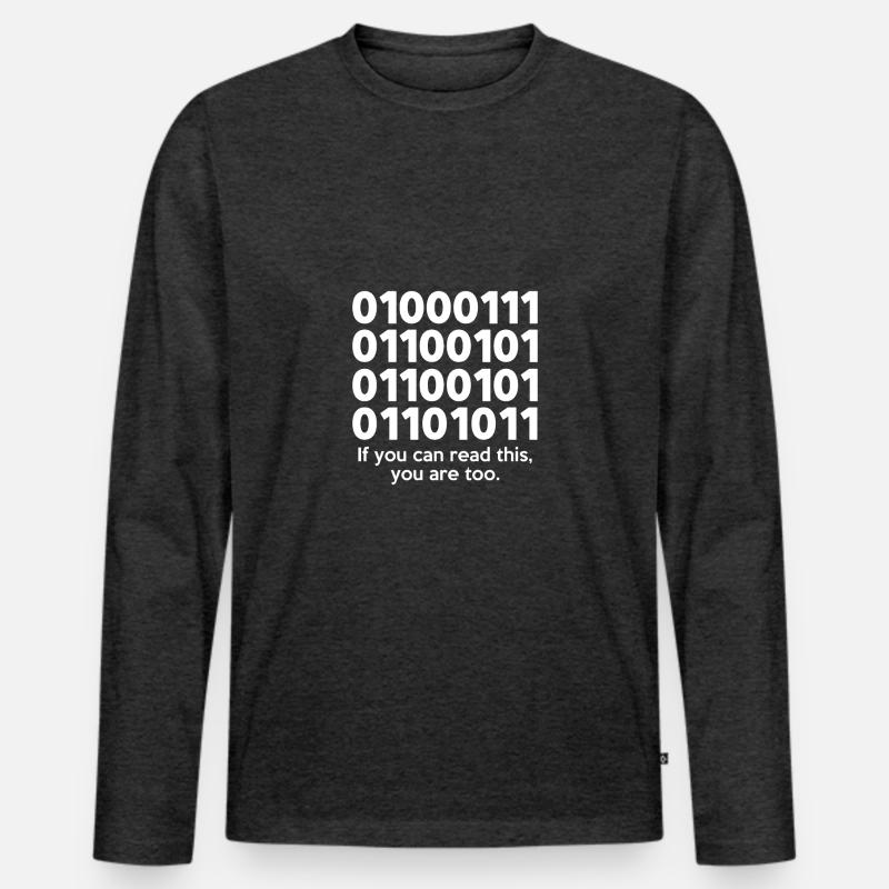 If You Can Read This Coder Programmer Comupter Dev Männer Premium Bio Langarmshirt