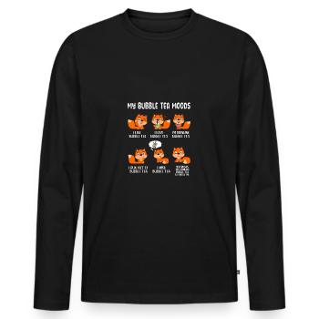 My Bubble Tea Moods Tea Lover Bubble Tea Drinker D - Männer Premium Bio Langarmshirt - Schwarz - Vorne - Nico (187cm)