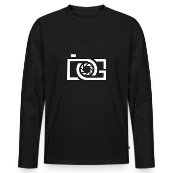 Camera - photographer - Men's Premium Organic Long Sleeve Shirt - black - Front - Nico (187cm)