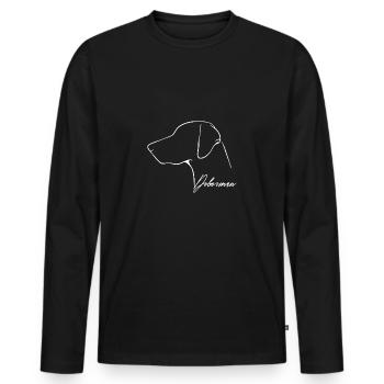 DOBERMAN Profile Dog Dog IGP Wilsigns - Men's Premium Organic Long Sleeve Shirt - black - Front - Nico (187cm)
