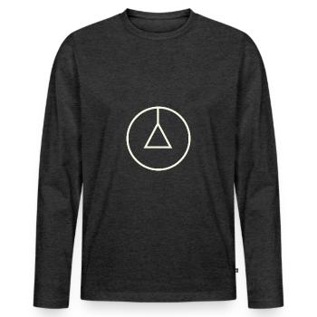 Illuminati all seeing eye - Men's Premium Organic Long Sleeve Shirt - heather anthracite - Front - Nico (187cm)
