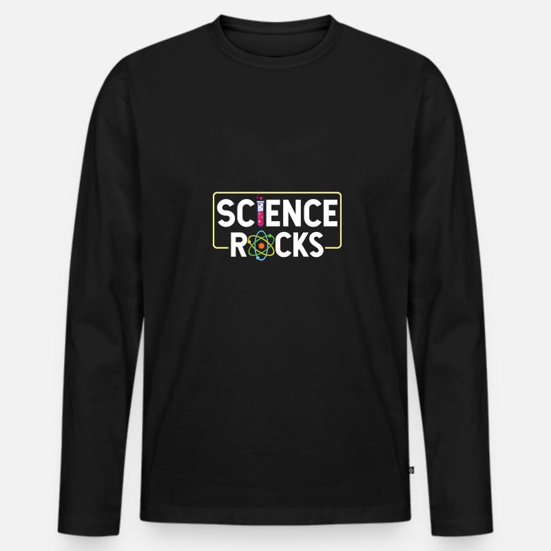Wissenschaft ist cool - Männer Premium Bio Langarmshirt - Schwarz