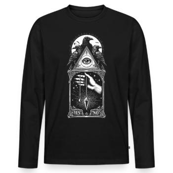 Yes/No Corbeaux pendulum - Men's Premium Organic Long Sleeve Shirt - black - Front - Nico (187cm)