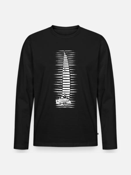 Catamaran Sailing Ship Sailboat - Men's Premium Organic Long Sleeve Shirt - black
