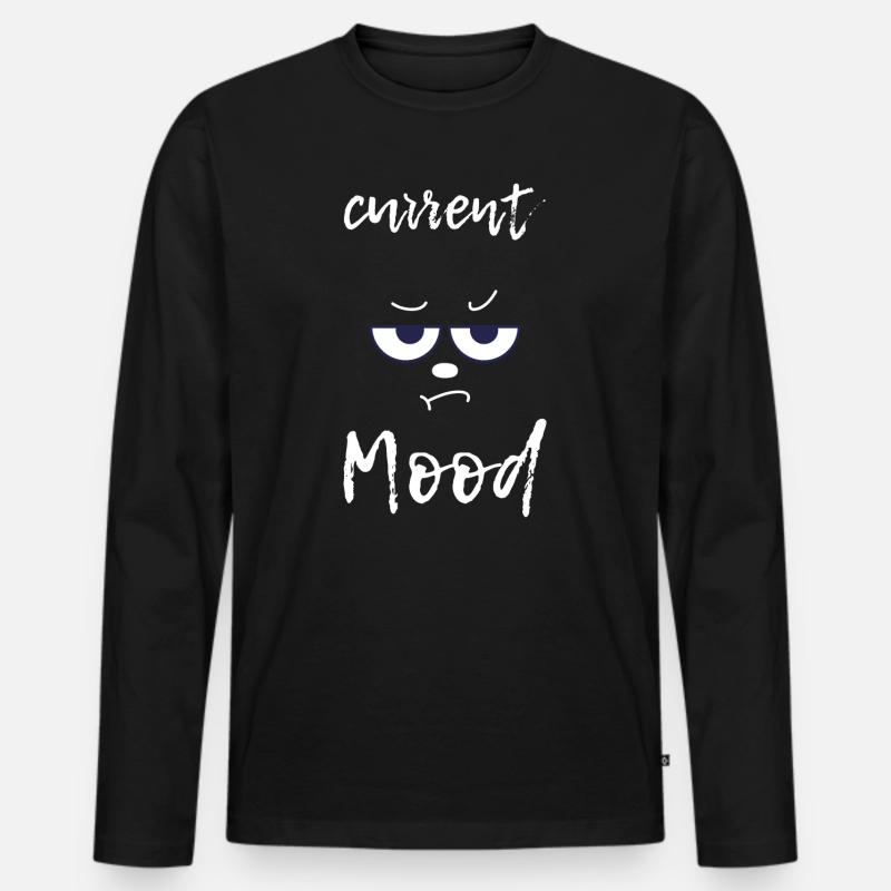 Current Mood funny - Männer Premium Bio Langarmshirt - Schwarz