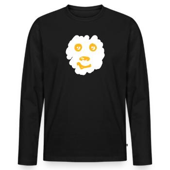 bear cub - Men's Premium Organic Long Sleeve Shirt - black - Front - Nico (187cm)
