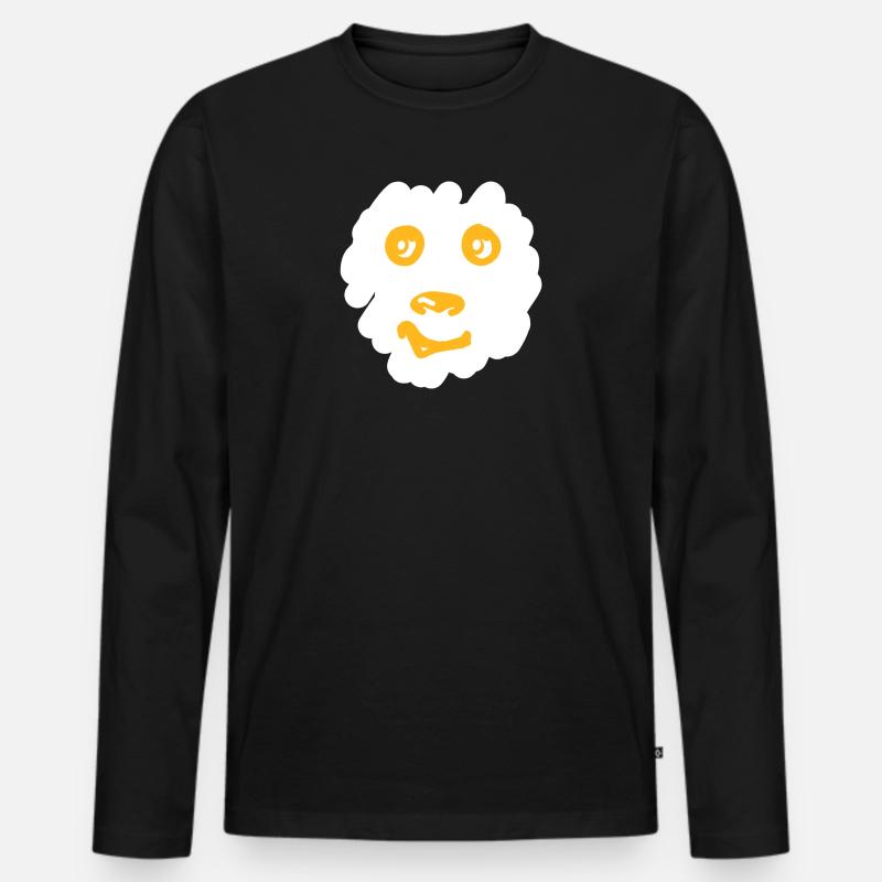 Bärenjunges - Männer Premium Bio Langarmshirt - Schwarz