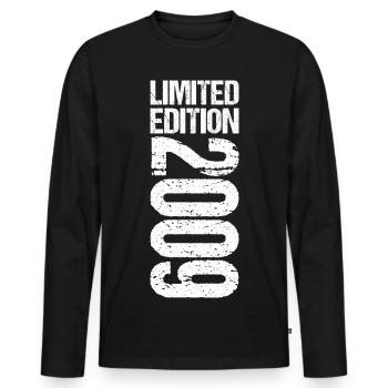 16. Geburtstag Limited Edition 2009 Jahrgang 2009 - Männer Premium Bio Langarmshirt - Schwarz - Vorne - Nico (187cm)