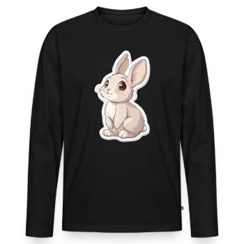 Hare - Men's Premium Organic Long Sleeve Shirt - black - Front - Nico (187cm)