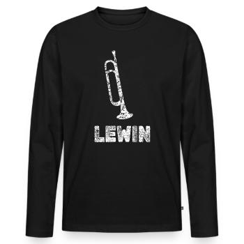 Blasmusik Lewin - Männer Premium Bio Langarmshirt - Schwarz - Vorne - Nico (187cm)