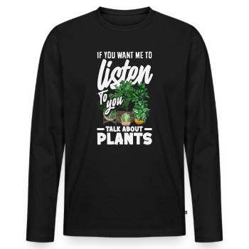 Garden & Plant Lovers Gifts - Men's Premium Organic Long Sleeve Shirt - black - Front - Nico (187cm)