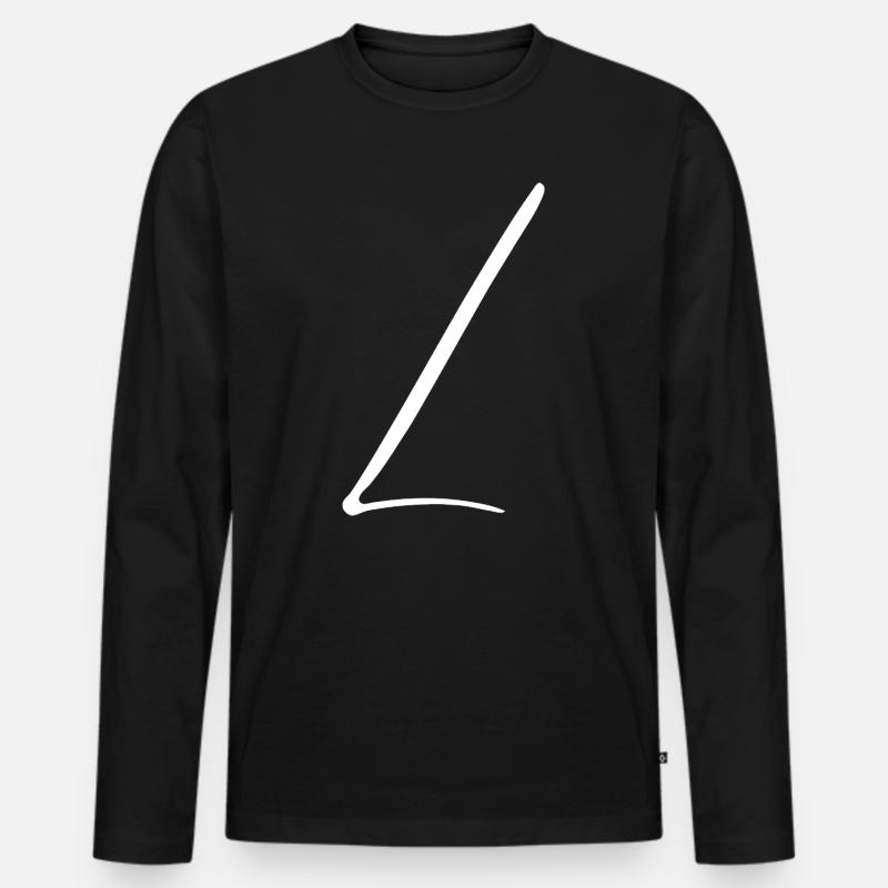L - Männer Premium Bio Langarmshirt - Schwarz