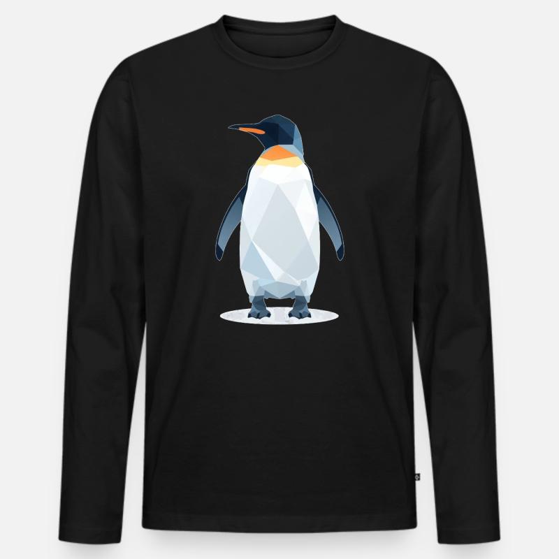 Pinguin Style - Männer Premium Bio Langarmshirt - Schwarz