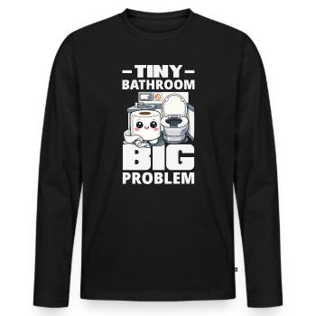 Das Einsteigen In Flugzeuge lustig - Männer Premium Bio Langarmshirt - Schwarz - Vorne - Nico (187cm)