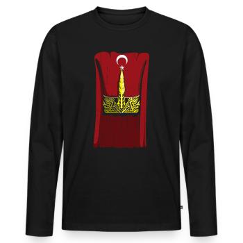 Empire ottoman guerrier ottoman Janitscharen - T-shirt manches longues Premium bio Homme - noir - Devant - Nico (187cm)
