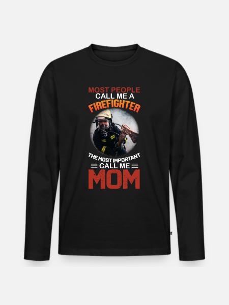 Fire Fighter I Firefighter - Men's Premium Organic Long Sleeve Shirt - black
