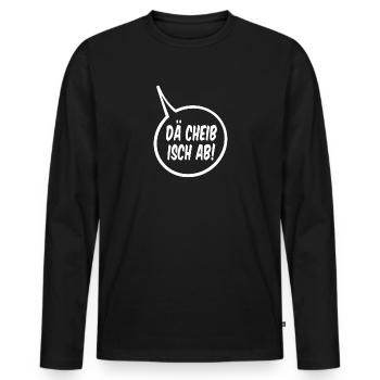 Dä cheib isch ab - Männer Premium Bio Langarmshirt - Schwarz - Vorne - Nico (187cm)