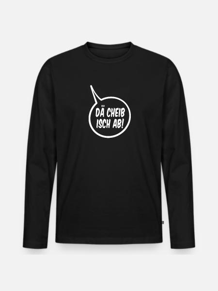 Dä cheib isch ab - Männer Premium Bio Langarmshirt - Schwarz