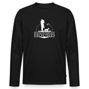 HANOVERIAN HOUND Hunting Dogs Hunting Wilsigns - Men's Premium Organic Long Sleeve Shirt - black - Front - Nico (187cm)