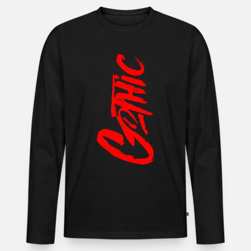 GOTHIC Goth Goths Gothik Gotisch - Männer Premium Bio Langarmshirt - Schwarz