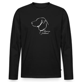 HANOVERIAN SCENTHOUND Profil Chiens Wilsigns - T-shirt manches longues Premium bio Homme - noir - Devant - Nico (187cm)