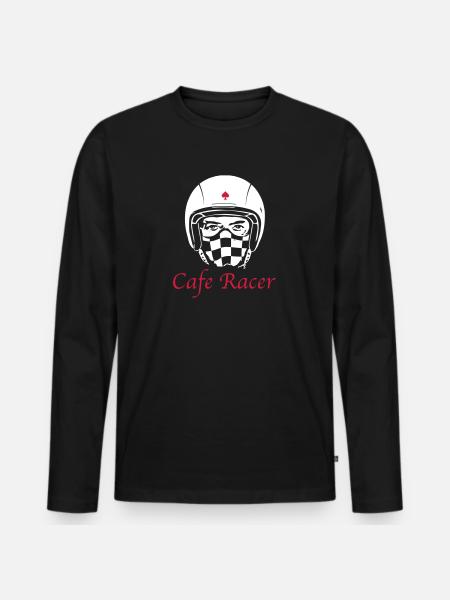 CAFE RACER Rider - Männer Premium Bio Langarmshirt - Schwarz