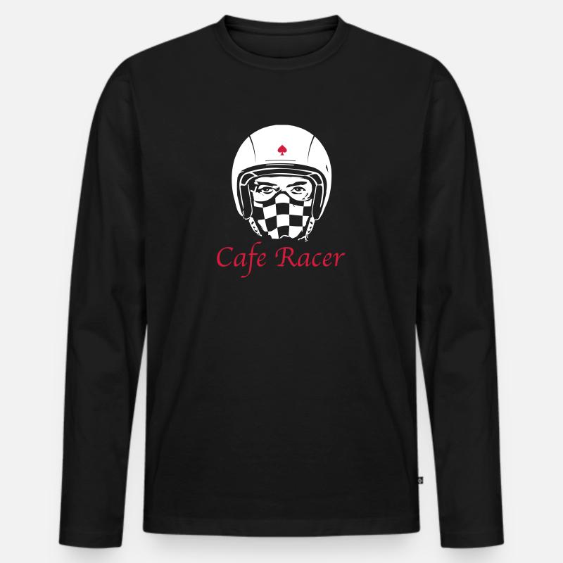CAFE RACER Rider - Männer Premium Bio Langarmshirt - Schwarz