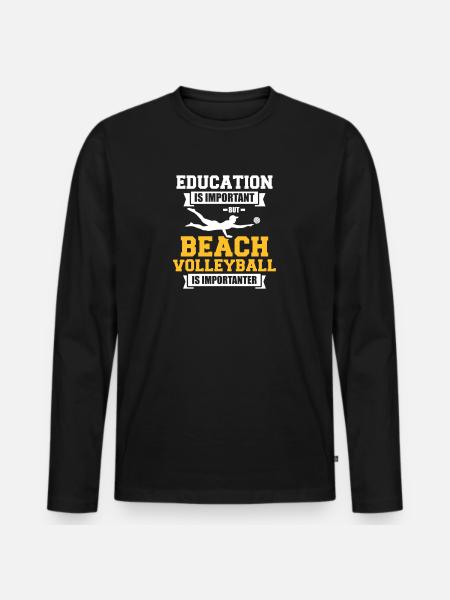 beach volleyball - Men's Premium Organic Long Sleeve Shirt - black