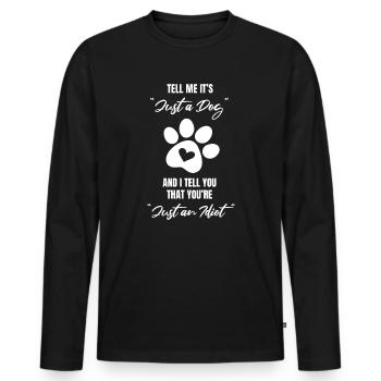 Dog Walking Dog Playground Dog Trainer Paw Wau - Men's Premium Organic Long Sleeve Shirt - black - Front - Nico (187cm)