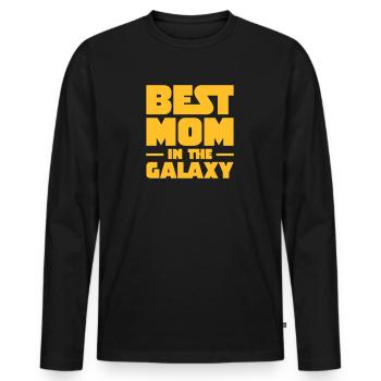 Best Mom In The Galaxy - T-shirt manches longues Premium bio Homme - noir - Devant - Nico (187cm)