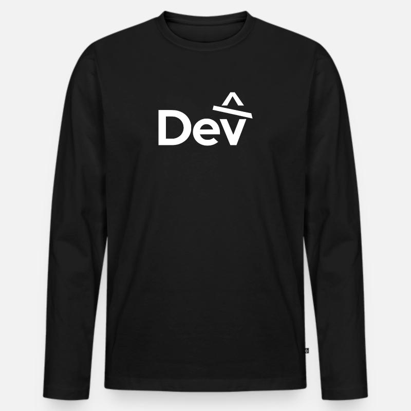 Developer - Dev - Men's Premium Organic Long Sleeve Shirt - black