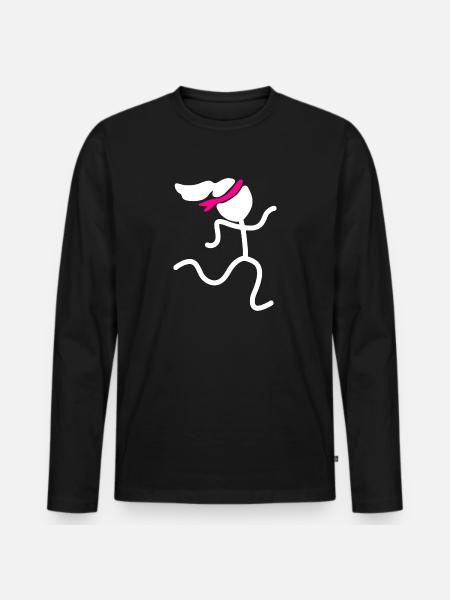 Sport Race Running - Men's Premium Organic Long Sleeve Shirt - black
