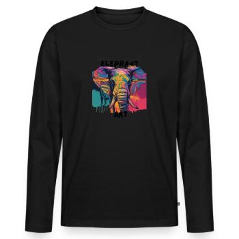Afrika Steppe und Tiere - Männer Premium Bio Langarmshirt - Schwarz - Vorne - Nico (187cm)