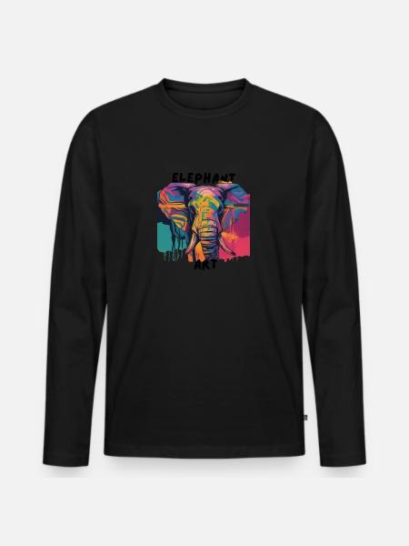 Africa Steppe and Animals - Men's Premium Organic Long Sleeve Shirt - black